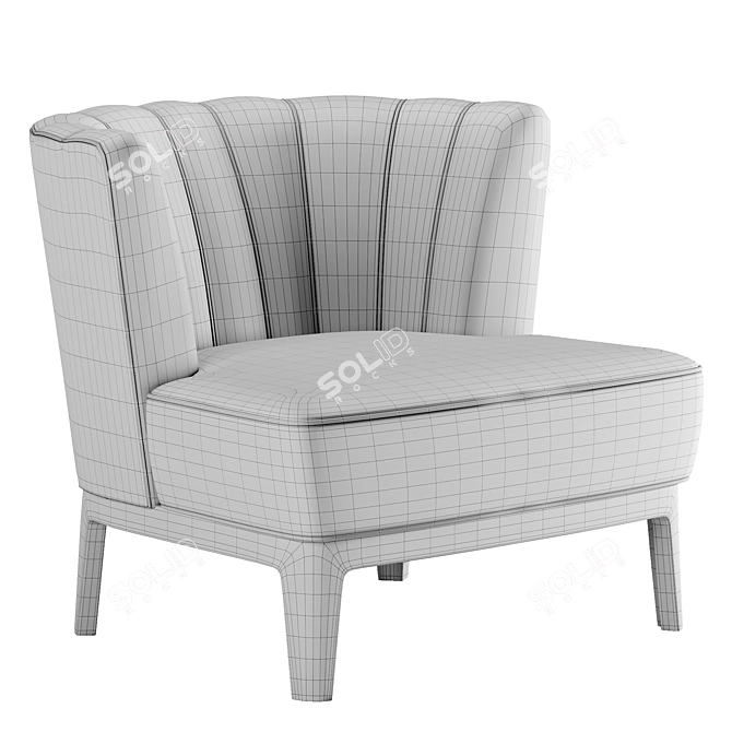 Grilli Kipling Armchair: Contemporary Comfort in a Stylish Package 3D model image 5