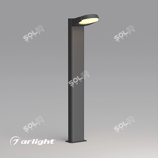 Title: Aluminum LED Outdoor Luminaire 3D model image 1