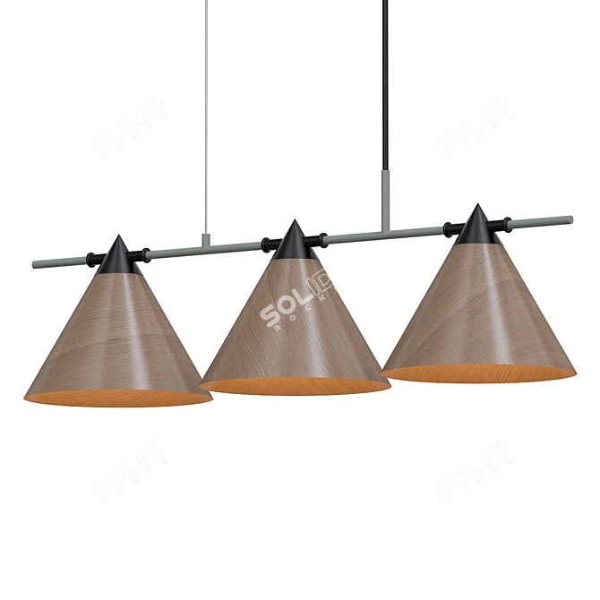 ImperiumLoft Cone 4 Pendant Light 3D model image 1