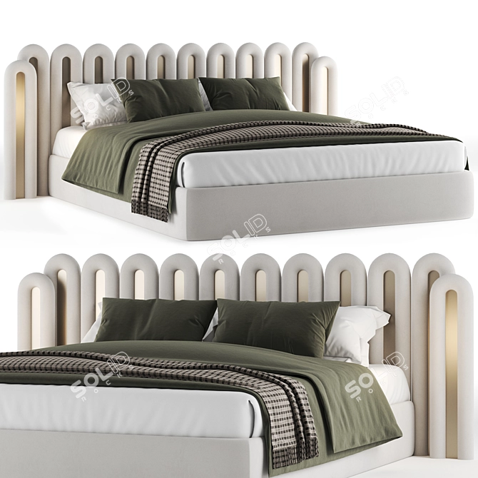 Contemporary Hommes DEMIZ Bed 3D model image 1