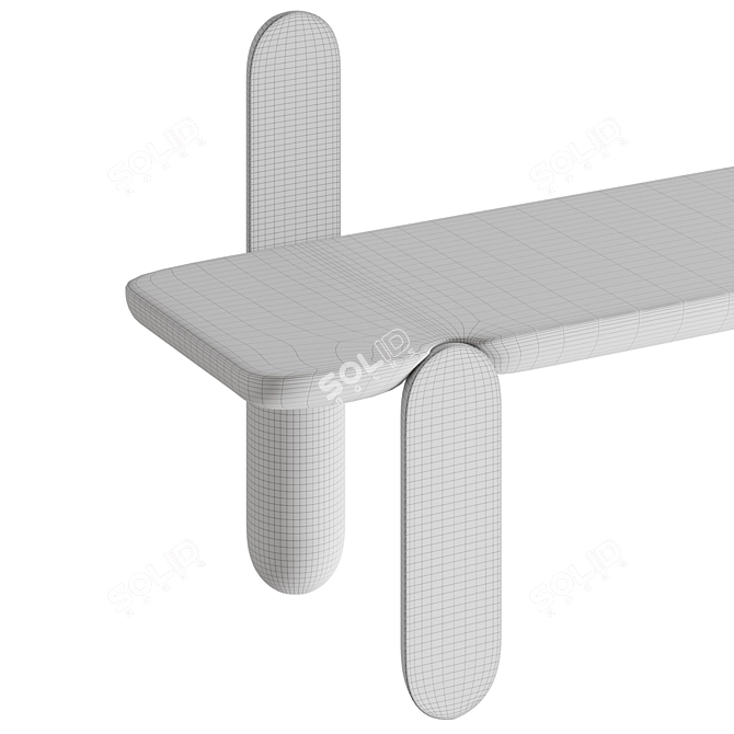 Cimento LIDO | Minimalistic Park Bench 3D model image 6