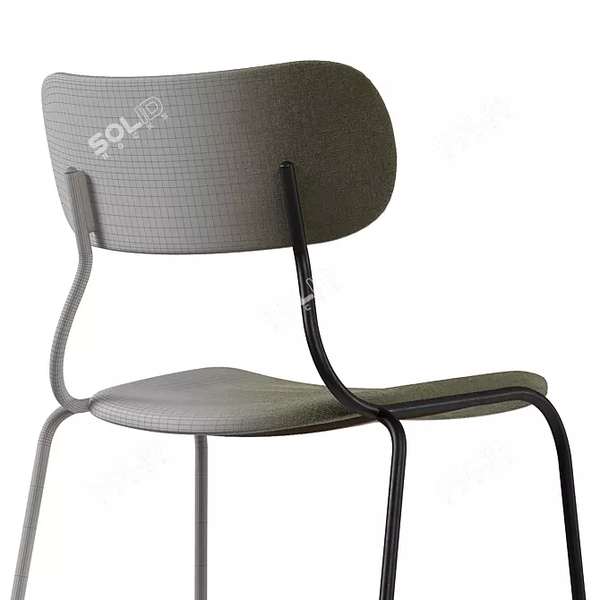 Versatile Kiyumi Fabric Chair: Comfort & Style 3D model image 6