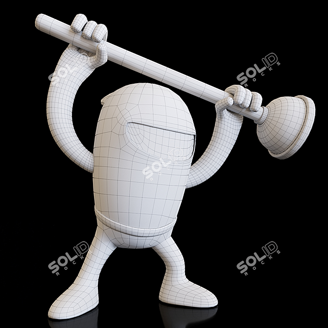 Ninja-Filled Toilet Madness 3D model image 4