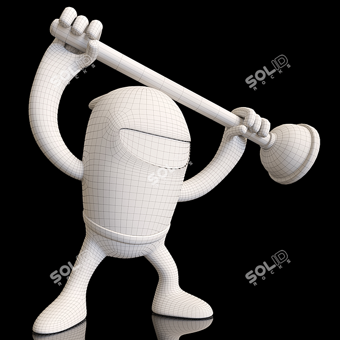 Ninja-Filled Toilet Madness 3D model image 9