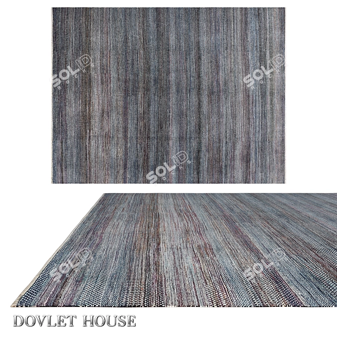 Dazzle Silk-Wool Carpet 3D model image 1