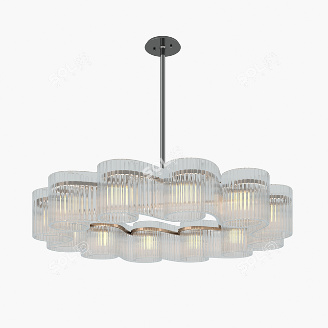 Corbett Lighting's Circo Pendant 3D model image 1