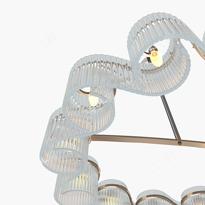 Corbett Lighting's Circo Pendant 3D model image 2