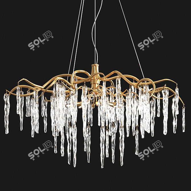 Elegant Willow Chandelier 3D model image 1