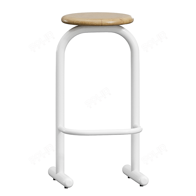 Sturdy and Stylish Barstool 3D model image 1