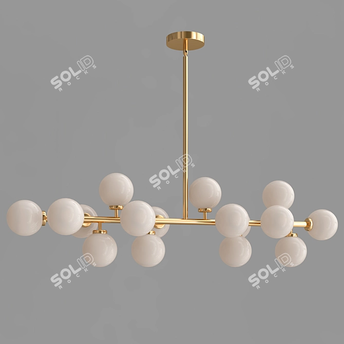 Mid-Century Ø 100 cm Chandelier 3D model image 2