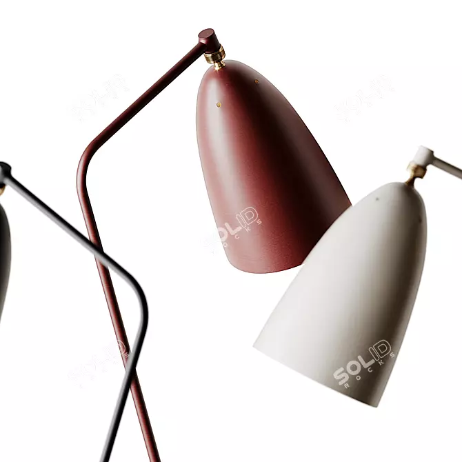 GUBI Grashoppa: Stylish Floor Lamp 3D model image 3