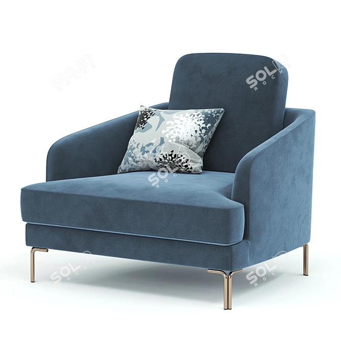 Modern Global Sofa: Lebom Rondo Armchair 3D model image 1