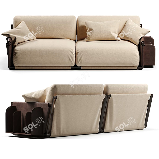 Modern Italian Design: Giorgetti Adam Sofa 3D model image 1