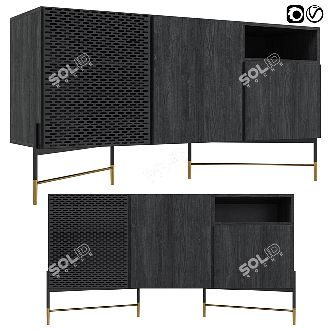 Modern Norfort Chest of Drawers 3D model image 1