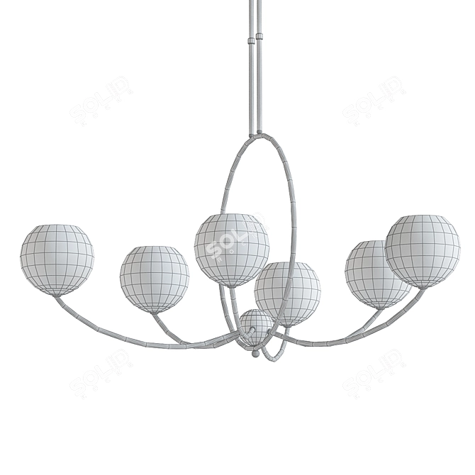 Forte Lighting 6-Light Chandelier 3D model image 2