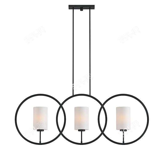 Modern Linear Chandelier 3D model image 1