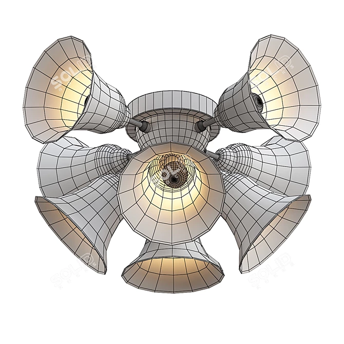 Oneida - Stylish and Modern Ceiling Chandelier 3D model image 2