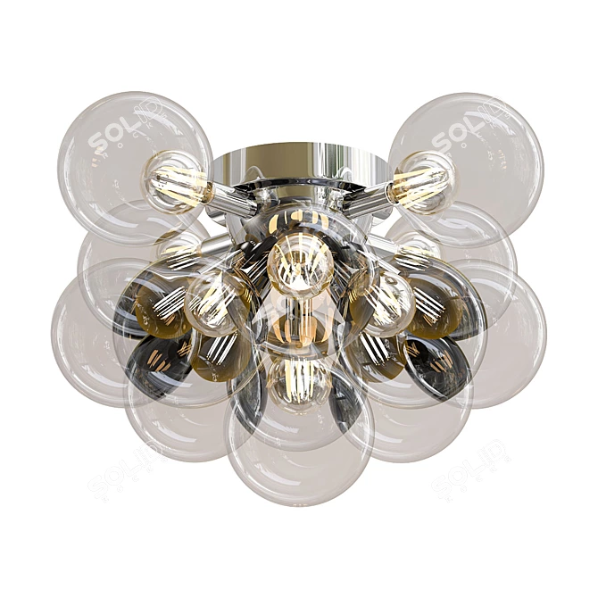 Elegant Lux Dea Ceiling Chandelier 3D model image 1