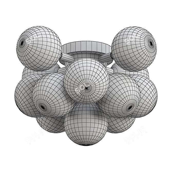 Elegant Lux Dea Ceiling Chandelier 3D model image 2