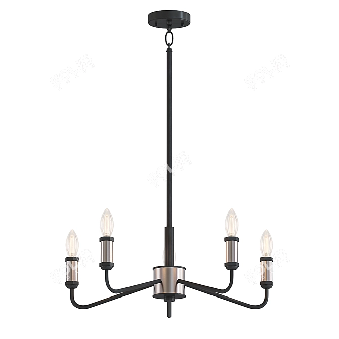 Cortlandt 5-Light Iron Chandelier 3D model image 1