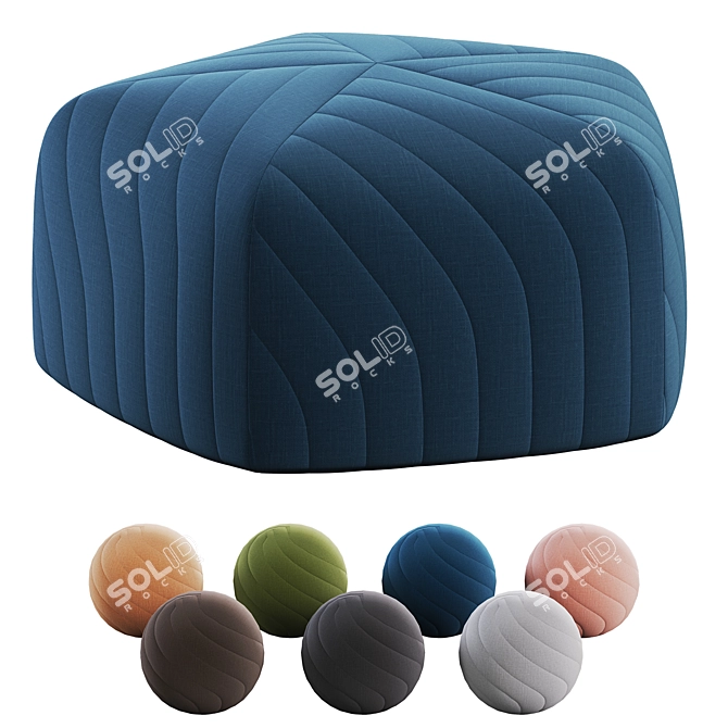 Pouffe Rena: Stylish Design for Any Space 3D model image 1