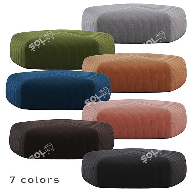 Pouffe Rena: Stylish Design for Any Space 3D model image 3