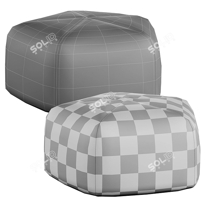 Pouffe Rena: Stylish Design for Any Space 3D model image 6