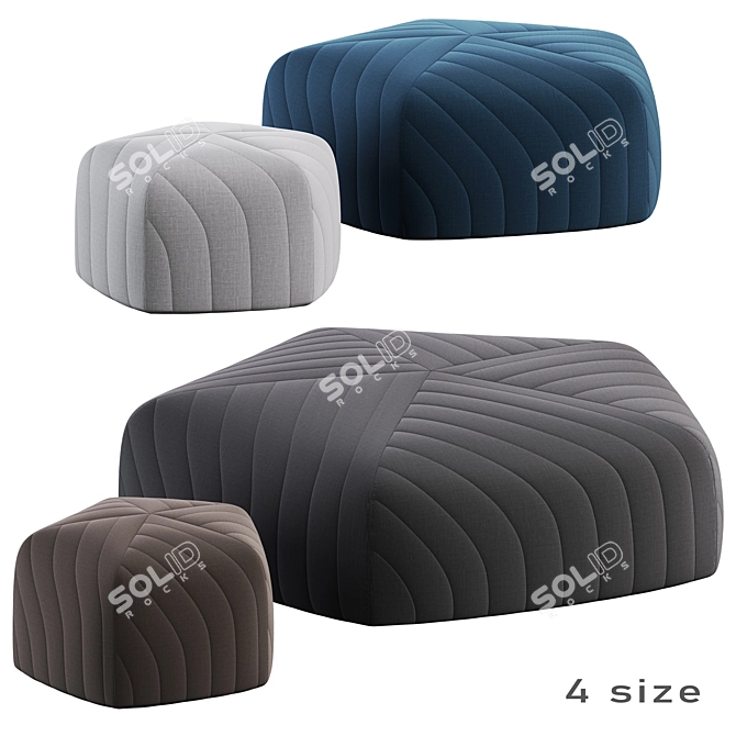 Pouffe Rena: Stylish Design for Any Space 3D model image 7