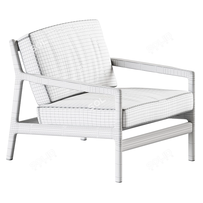 Ethnicraft Rosewood Lounge Armchair: Elegant Outdoor Seating 3D model image 3