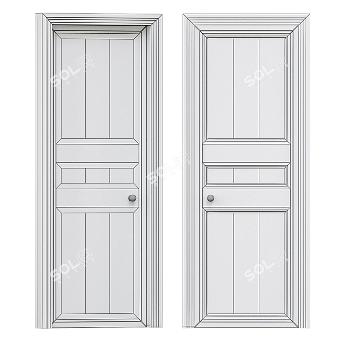 2017 Door Model | V-ray Render 3D model image 2