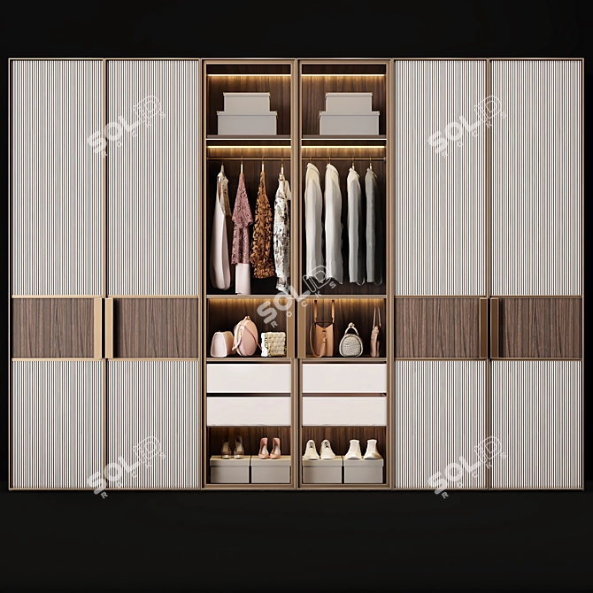 Neoclassic Wardrobe: Elegant and Versatile 3D model image 1