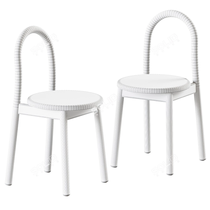 Bobby Wooden Chair: Timeless Design 3D model image 2