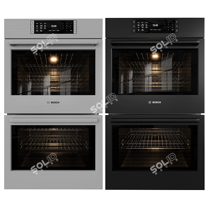 Bosch Ovens Collection: Benchmark Double & Single Oven + Coffee Maker 3D model image 3