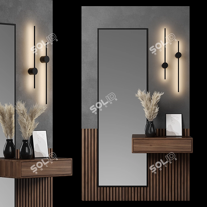 Modern Modular Hallway Furniture 3D model image 4