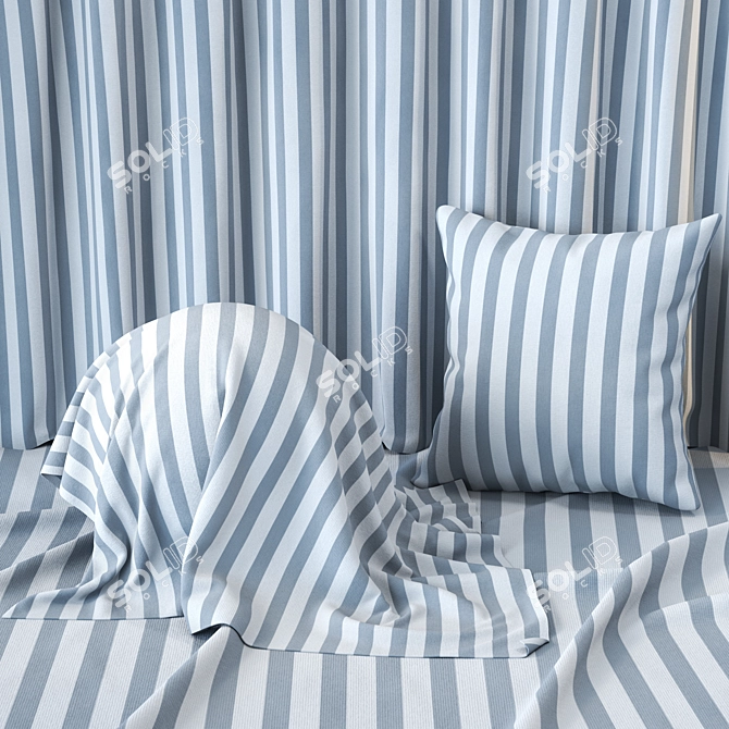 5 Stripe Fabric Texture - Seamless 3D model image 1