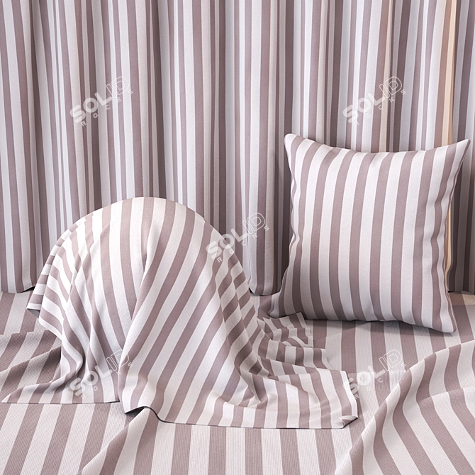 5 Stripe Fabric Texture - Seamless 3D model image 2