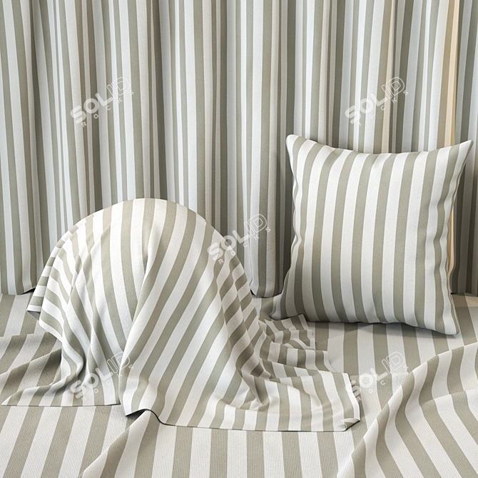 5 Stripe Fabric Texture - Seamless 3D model image 5