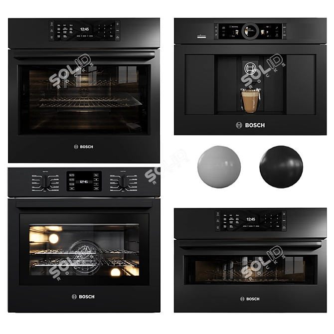 Modern Bosch Oven Collection 3D model image 2