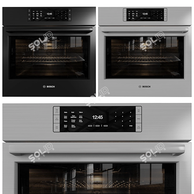 Modern Bosch Oven Collection 3D model image 3