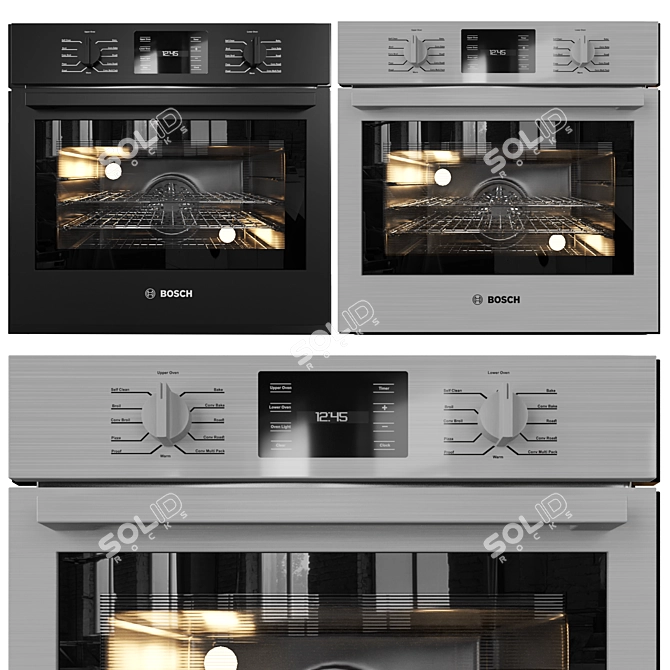 Modern Bosch Oven Collection 3D model image 4