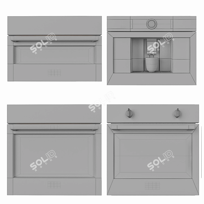 Modern Bosch Oven Collection 3D model image 6