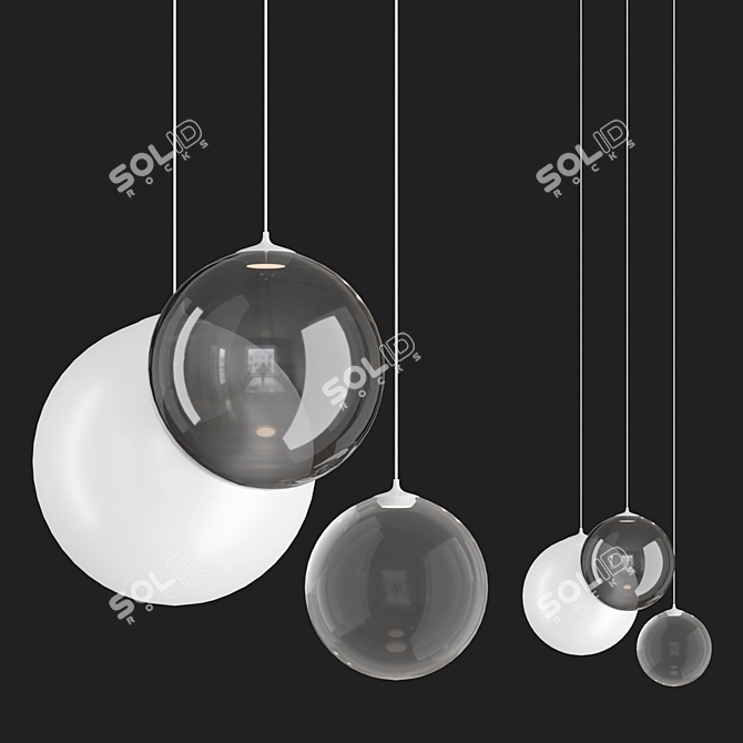 Floating Spheres | Random Solo Hanging Lamp 3D model image 2