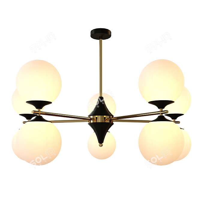 Elegant Mimosa Chandelier: A3649PL 3D model image 2