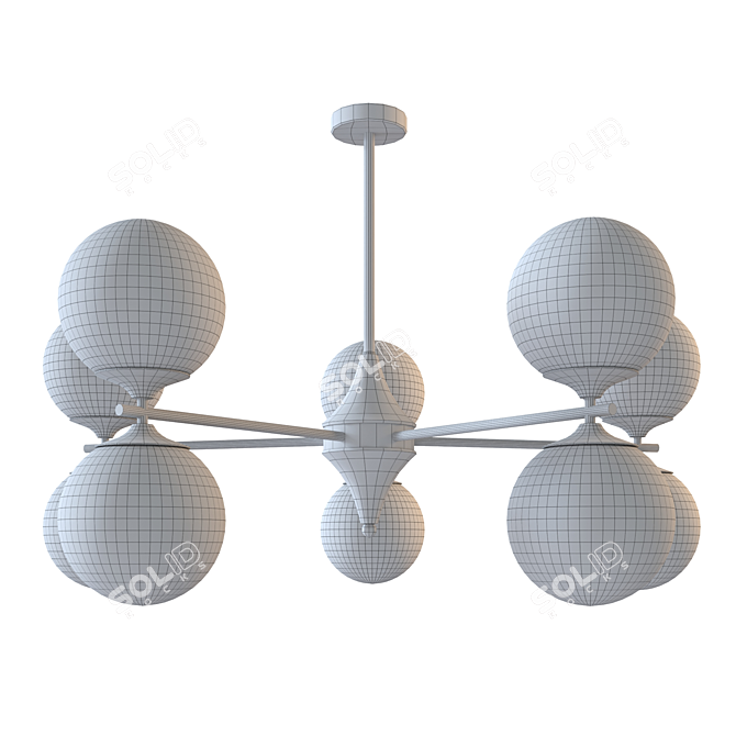 Elegant Mimosa Chandelier: A3649PL 3D model image 3