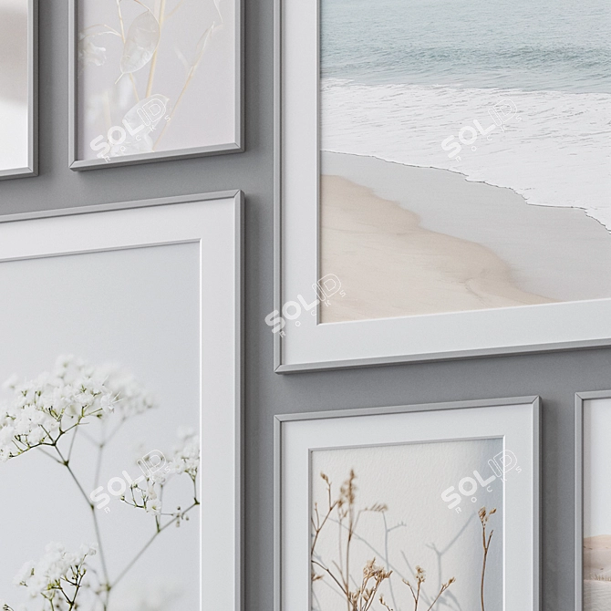 Elegant Wall Art Set 1782 3D model image 3