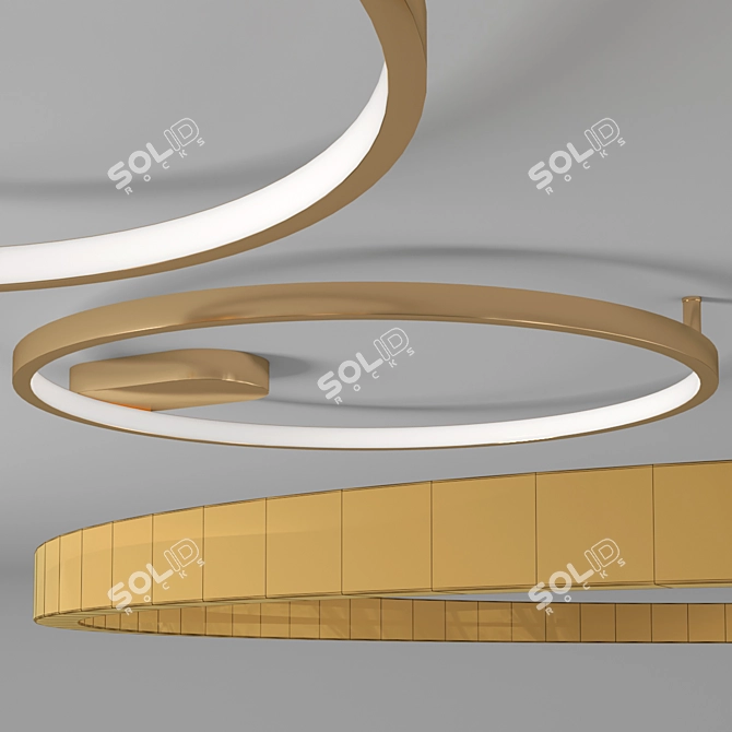 Sleek Ø54cm Design Lamp 3D model image 2
