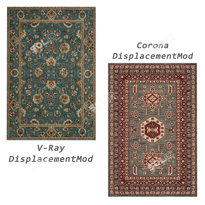 6-Piece Varietex Rug Set 3D model image 4