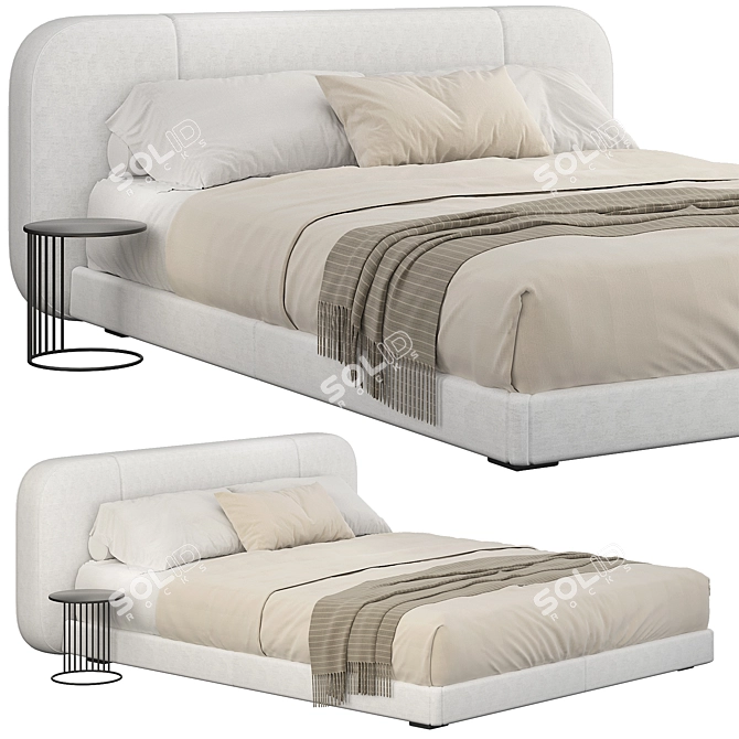 Porada Softbay Bed - Modern and Cozy 3D model image 3