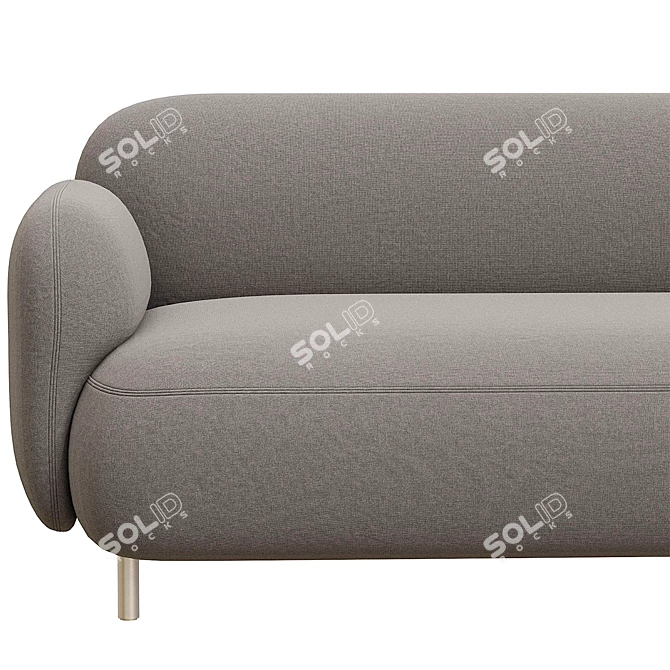 Pedrali BUDDY 218: Stylish 2-Seater Fabric Sofa 3D model image 2