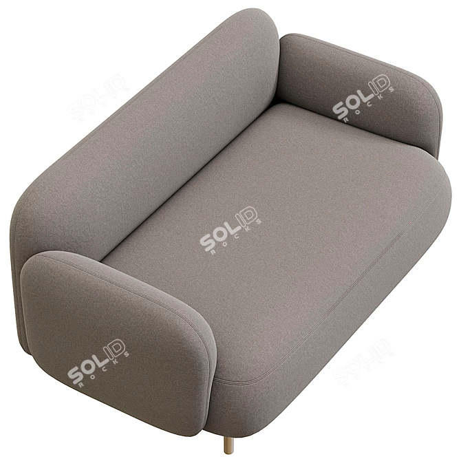 Pedrali BUDDY 218: Stylish 2-Seater Fabric Sofa 3D model image 3